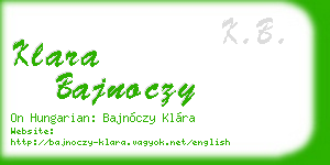 klara bajnoczy business card
